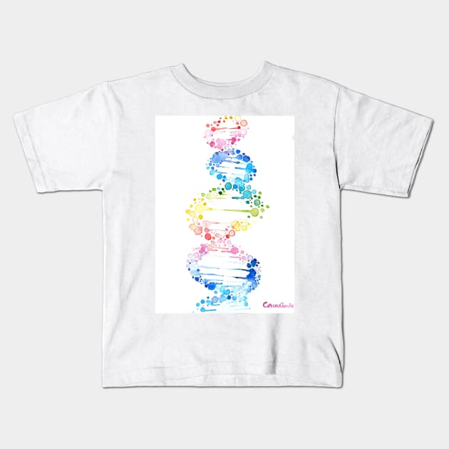 Colorful DNA Kids T-Shirt by CORinAZONe